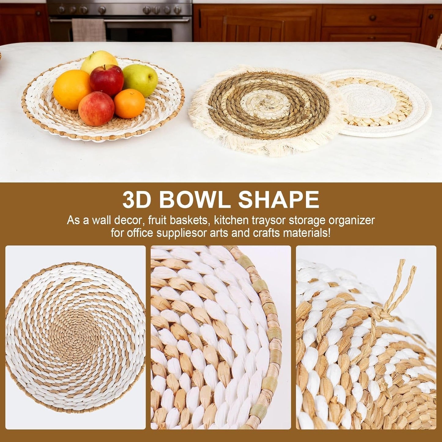 Boho Wall Basket Set / Set of 9