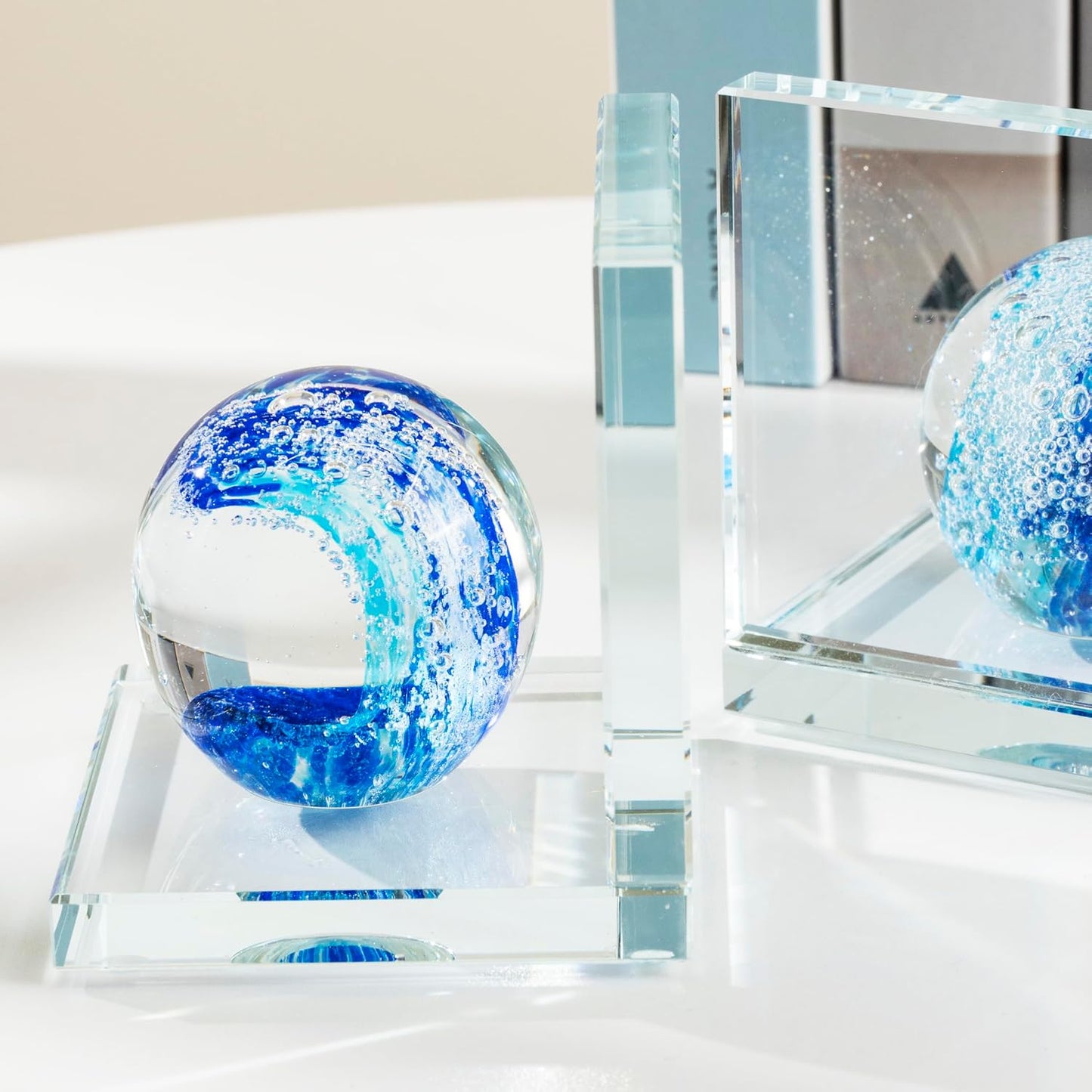 Glass Wave Ball Decor Book