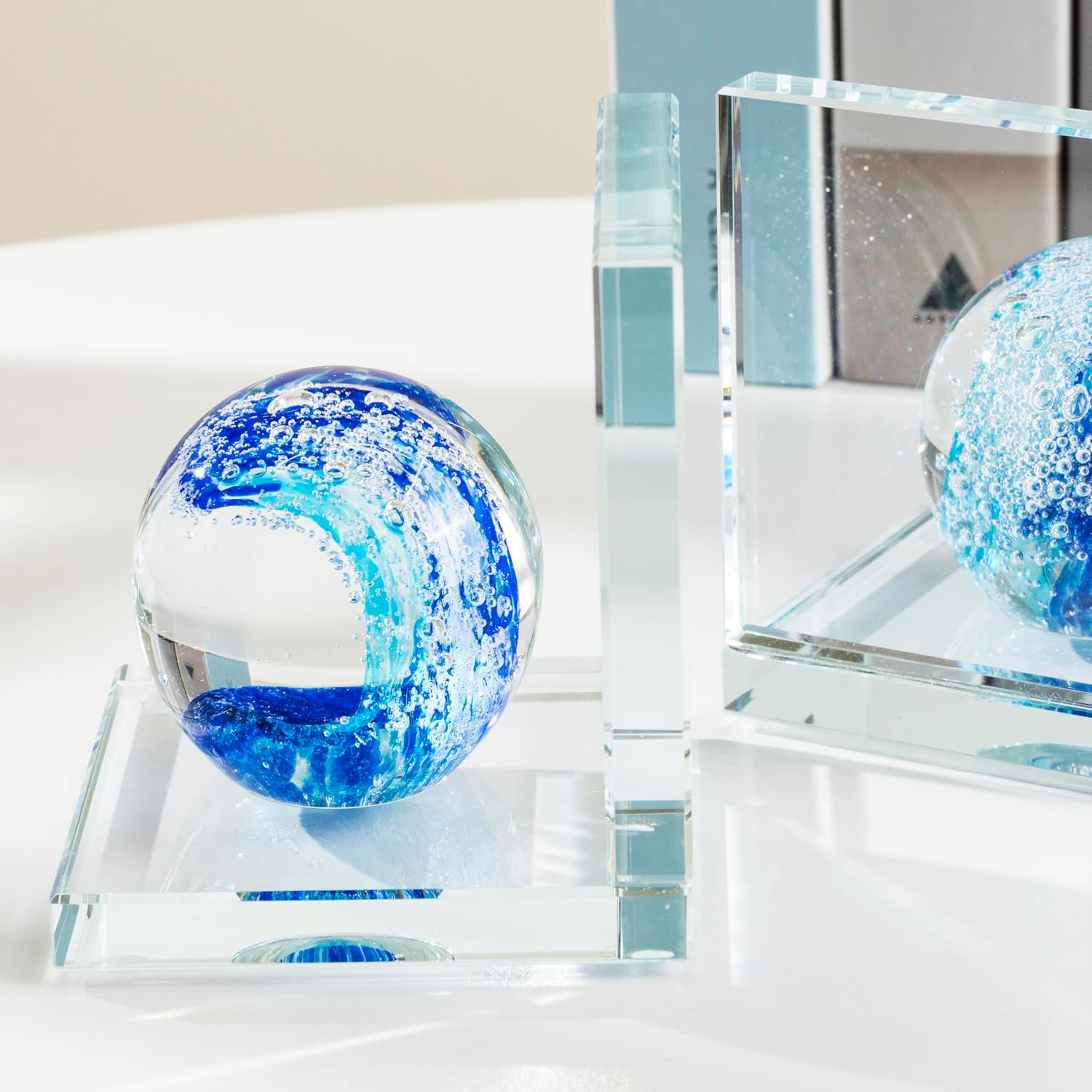 Glass Wave Ball Decor Book