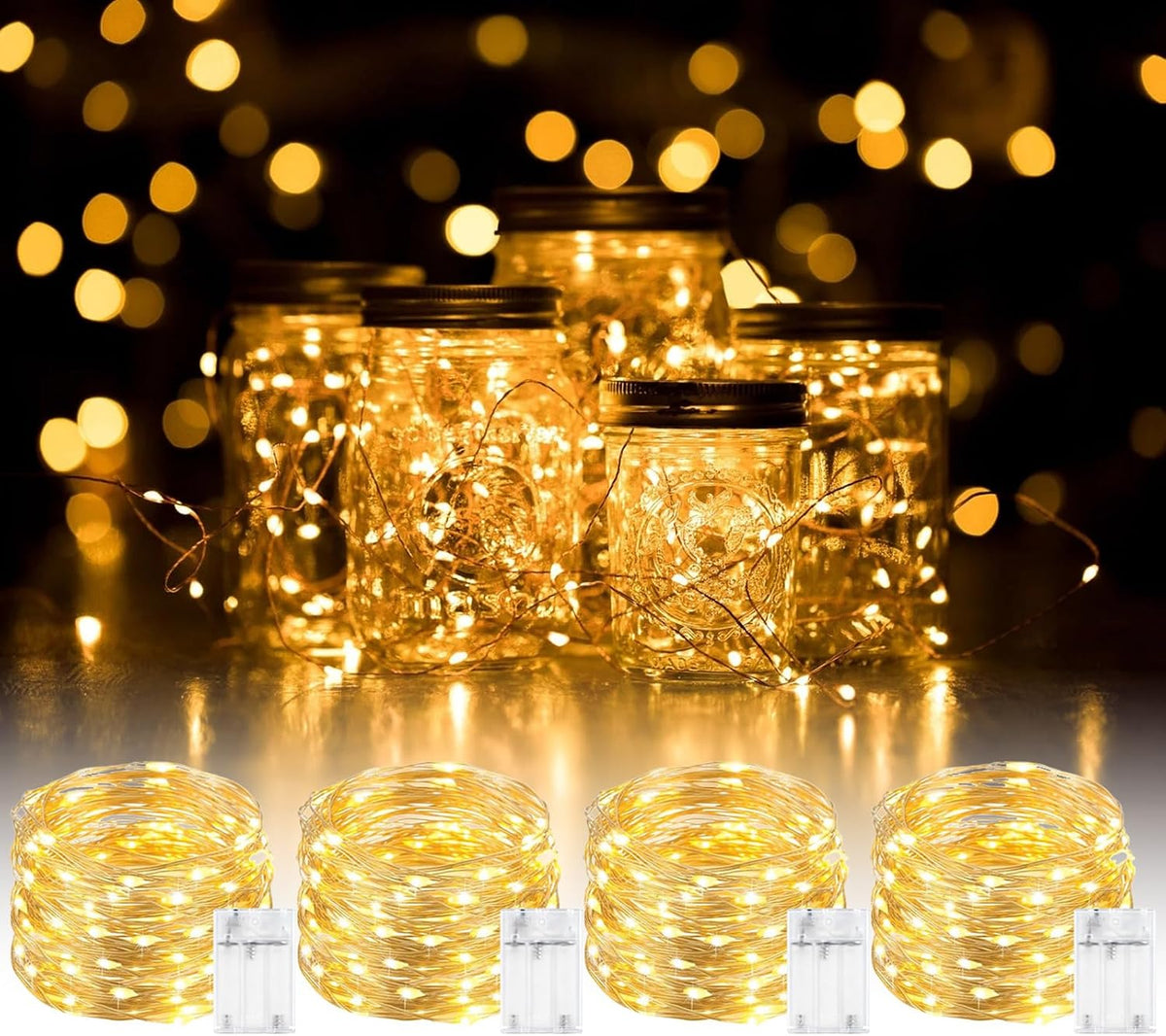 Minetom LED Clear White Christmas String Lights, 100 Count 20 Feet LED Christmas Lights Bulb, Christmas Decorations Indoor, Christma Tree Lights for Indoor Outdoor Xmas Wedding Party Festival