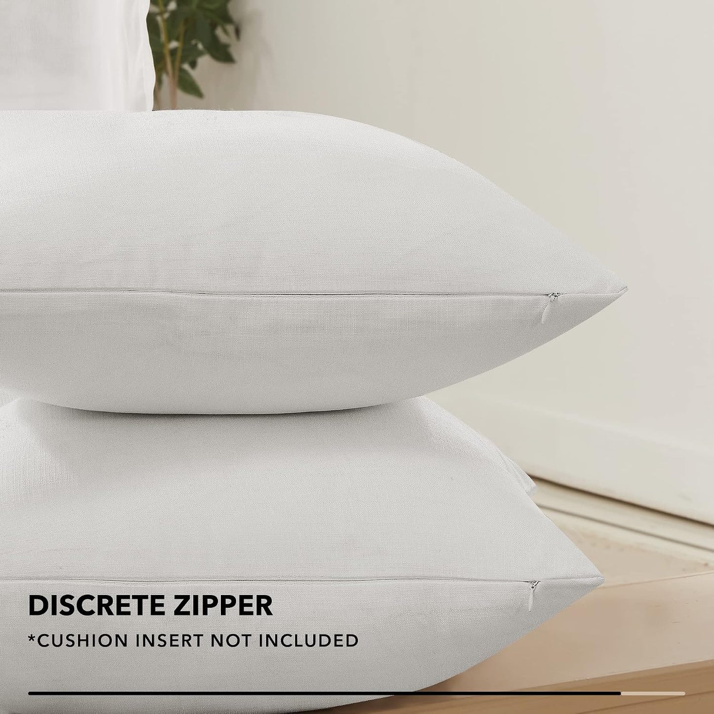 Covers Only No Insert / 18 x 18 / Natural White / Set of 4
