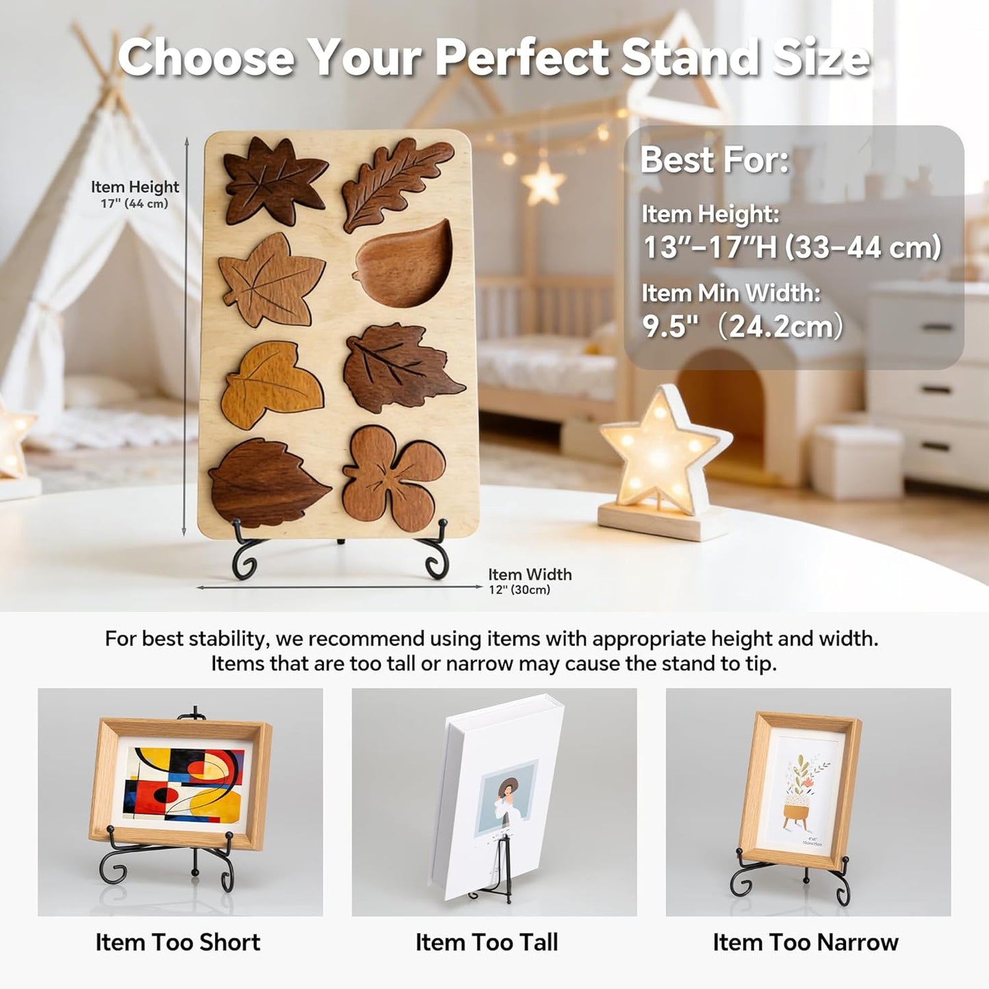 Displays Picture Frames / 12 Inch / Black / Set of 2