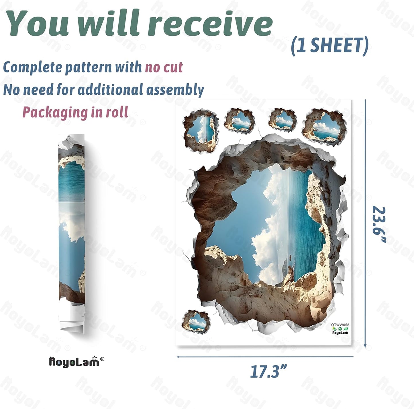 Cave by The Sea Wall Stickers
