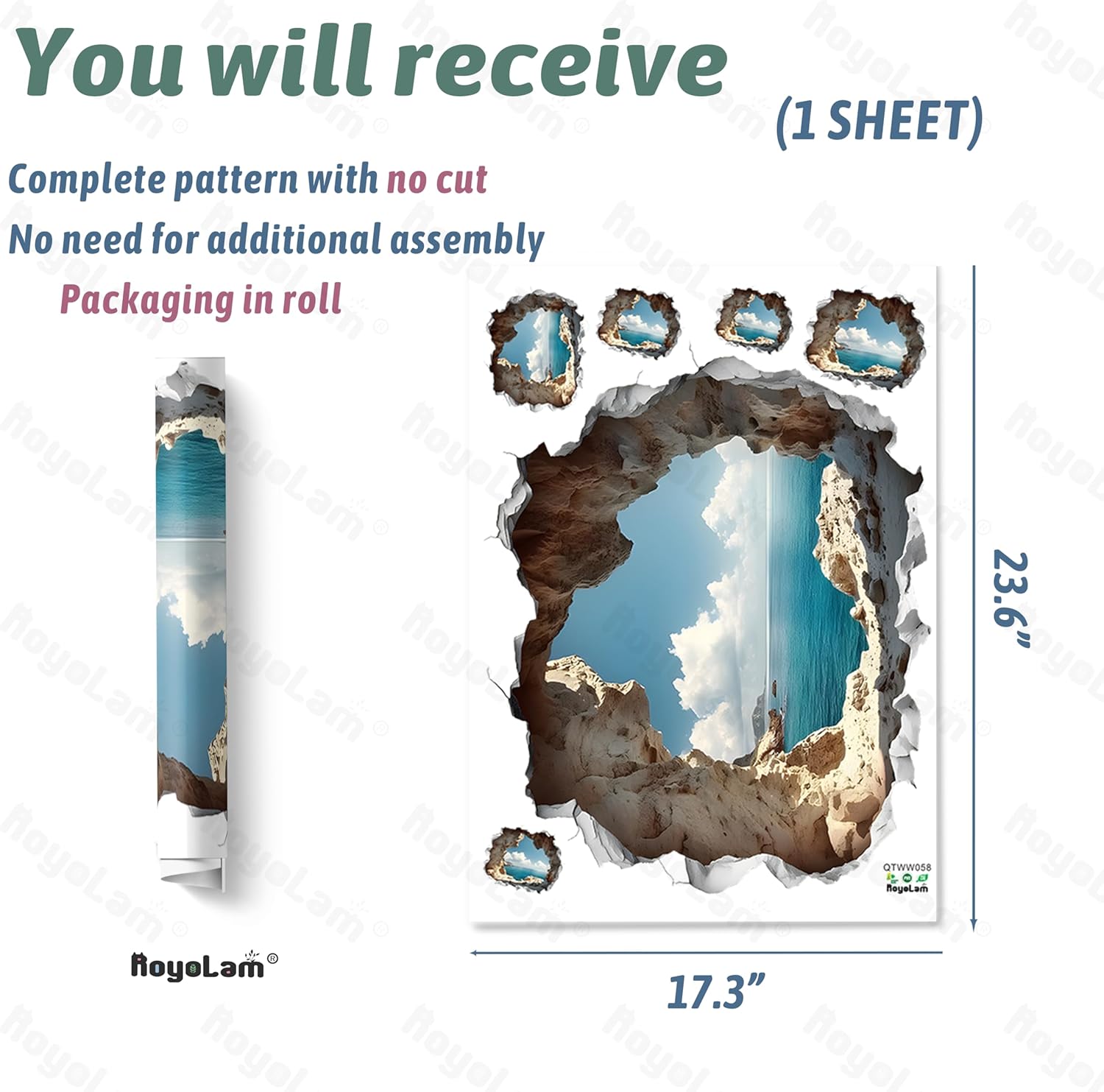 Cave by The Sea Wall Stickers