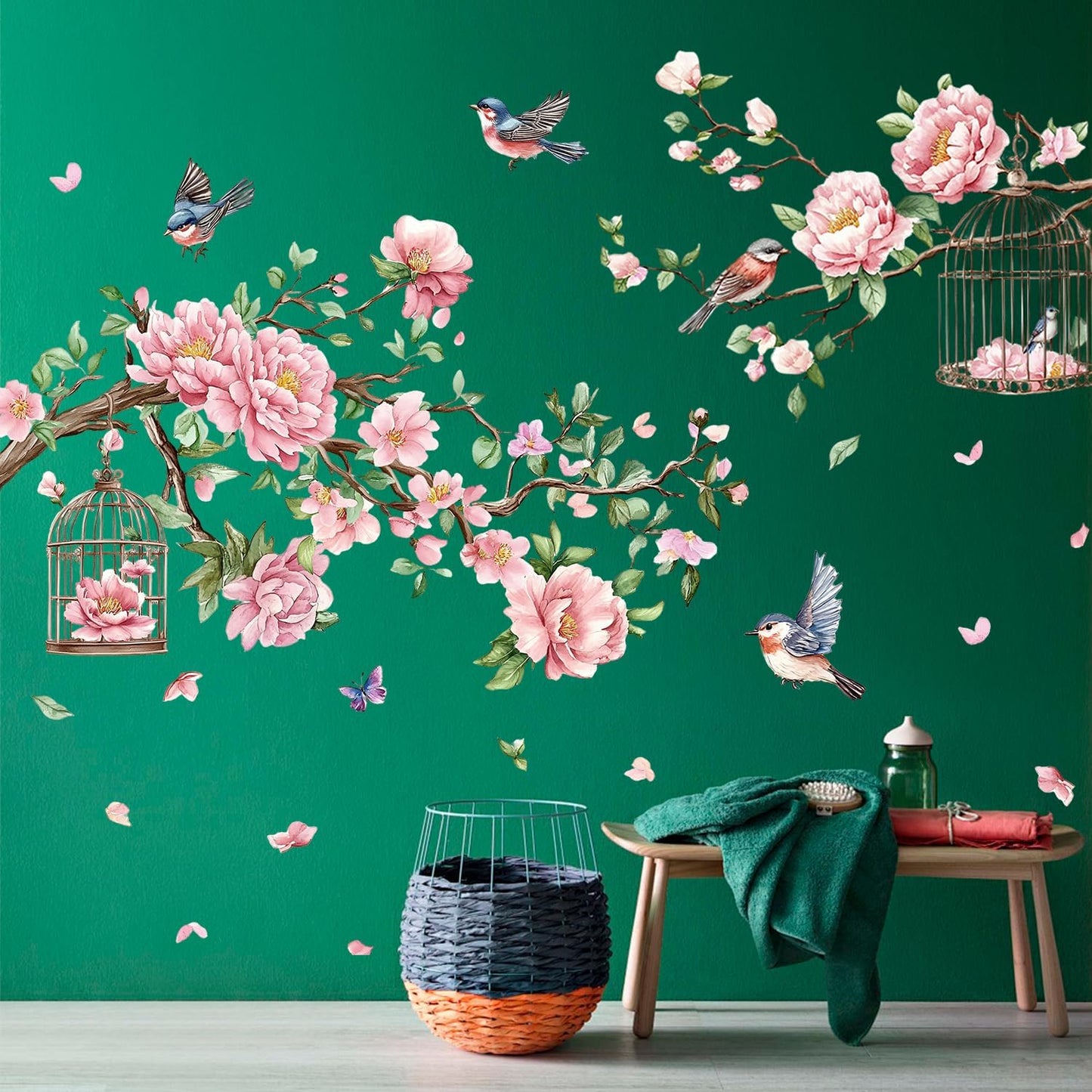 Removable Large Flowers / Tree Branches Wall Stickers