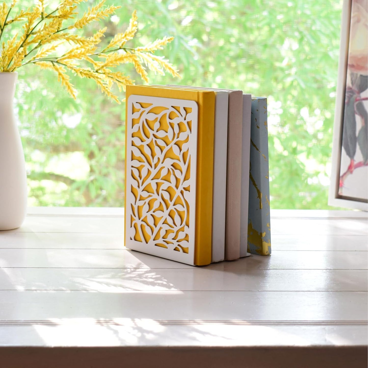 Metal for Heavy Books / White / Set of 2