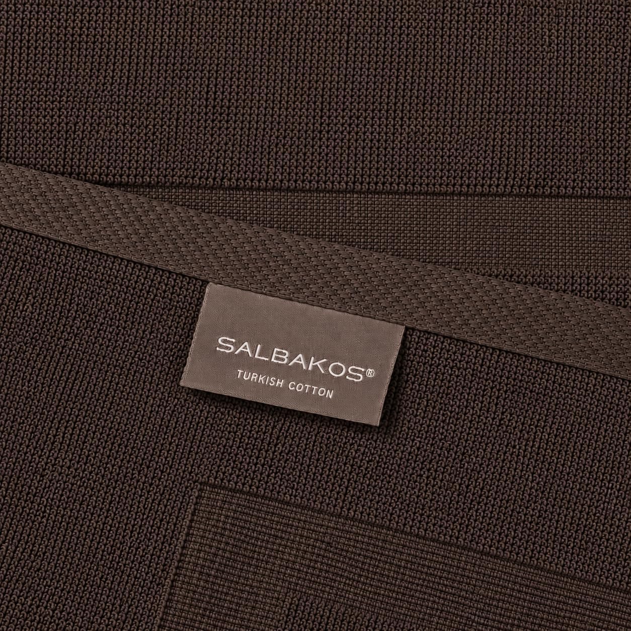 SALBAKOS 2-Piece 100% Turkish Cotton Bath Mat Towel, 20x34 inch, Chocolate | Bathroom Floor Towels, Thick Soft Most