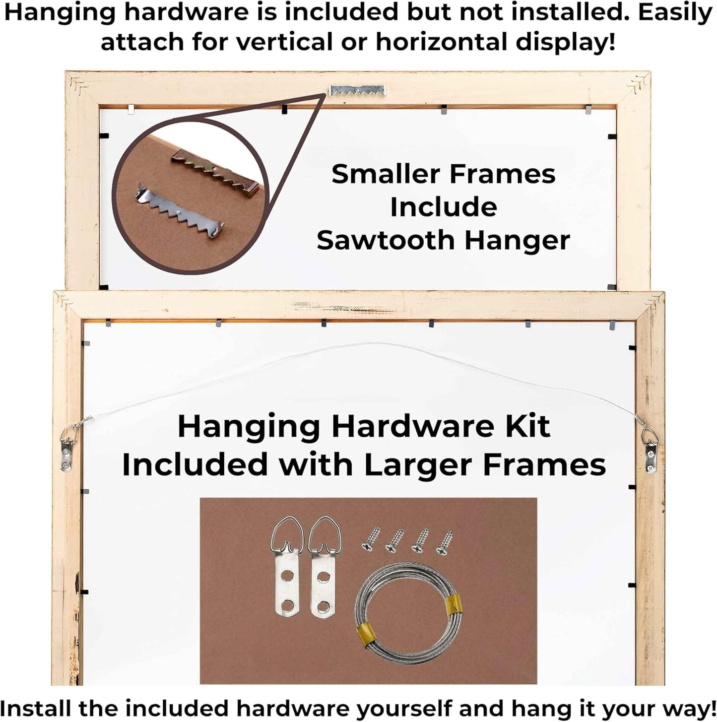 16x20 Shadow Box White Solid Pine Wood Display Frame with Acid-Free Backing UV Acrylic & Hanging Hardware with 0.75"