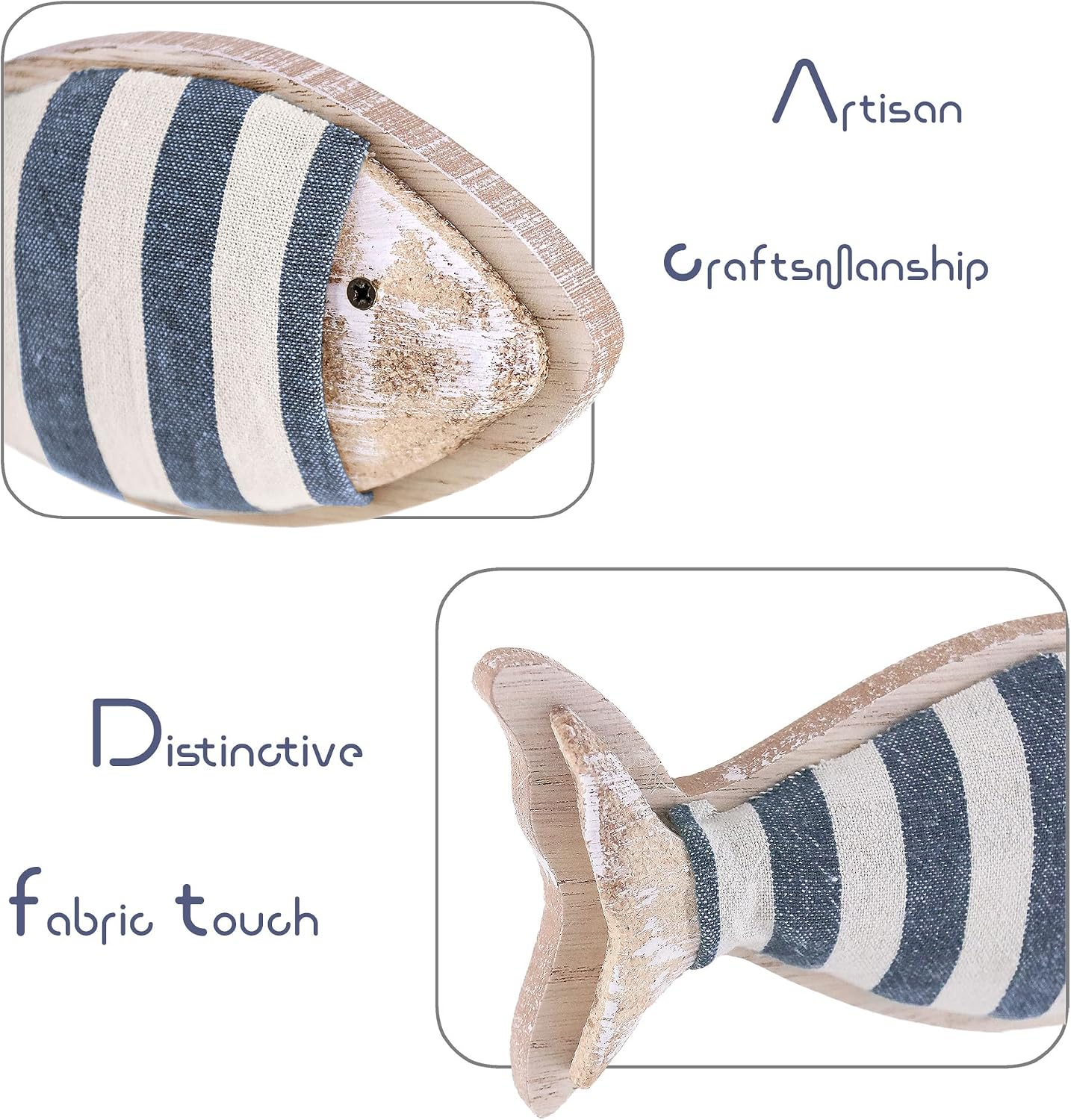 Wooden Fish Figurines / Stripedfish-3