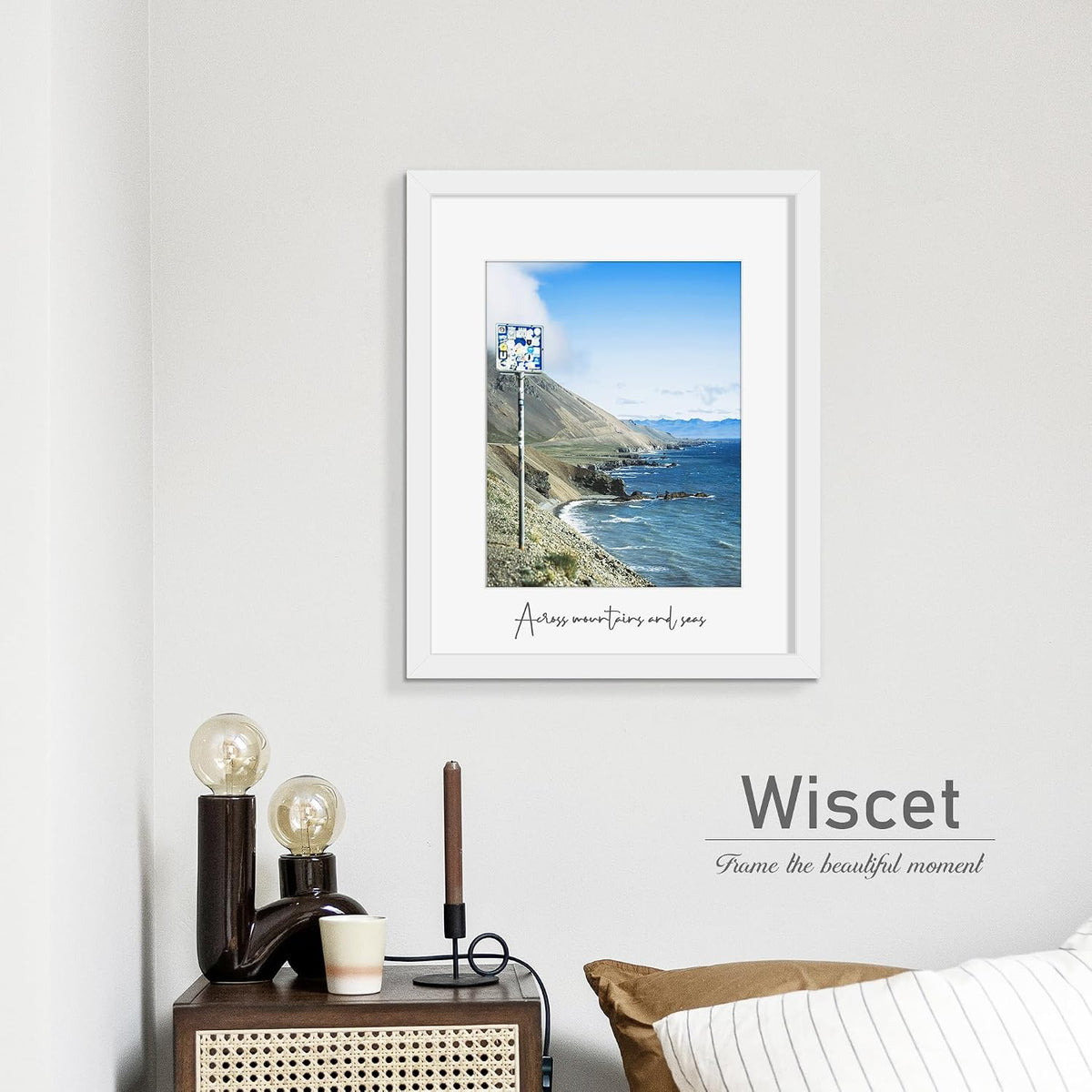 Wiscet 16x20 Picture Frame, White, 4 Pack | Display Picture 11x14 with Mat or 16x20 Poster Frame without Mat