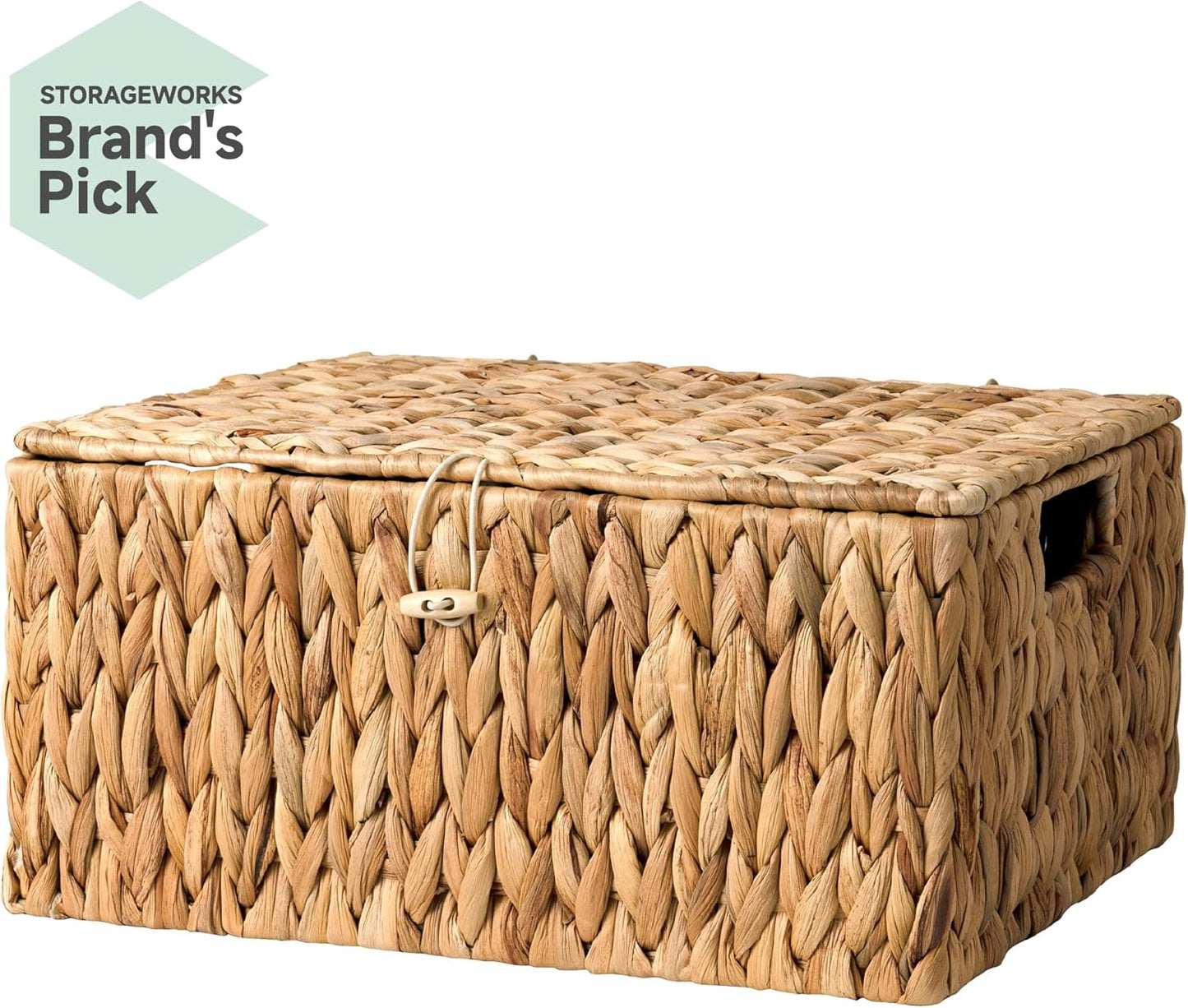 Wicker Basket / Storage Basket / Natural / 15"L x 11"W x 7"H
