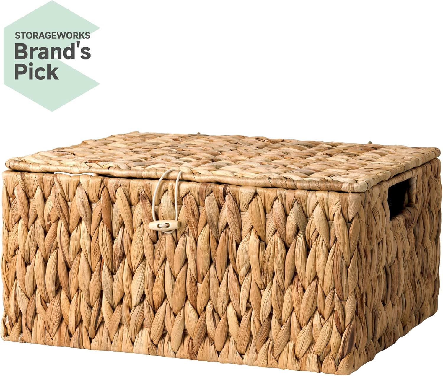 Wicker Basket / Storage Basket / Natural / 15"L x 11"W x 7"H