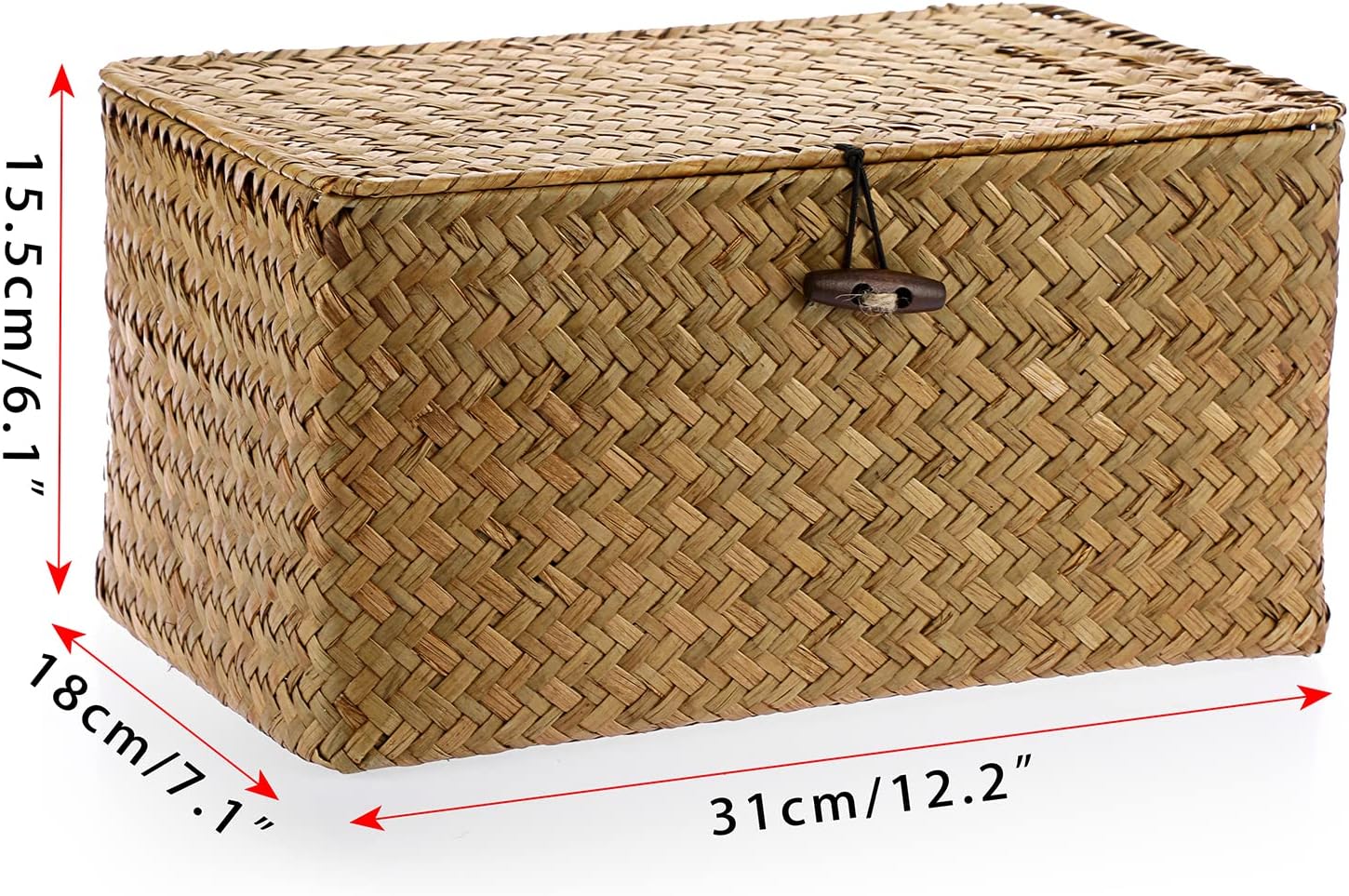 Wicker Shelf Baskets Bin / Medium / Caramel