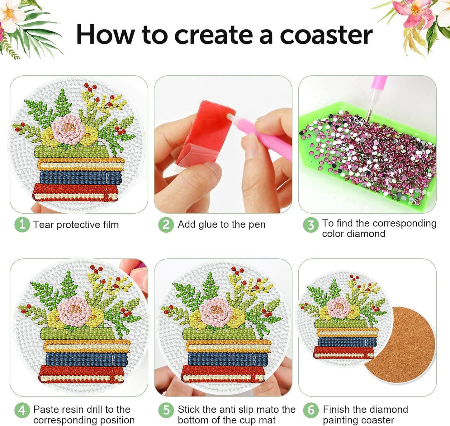 Holder Cork Pads / Plant / Set of 8