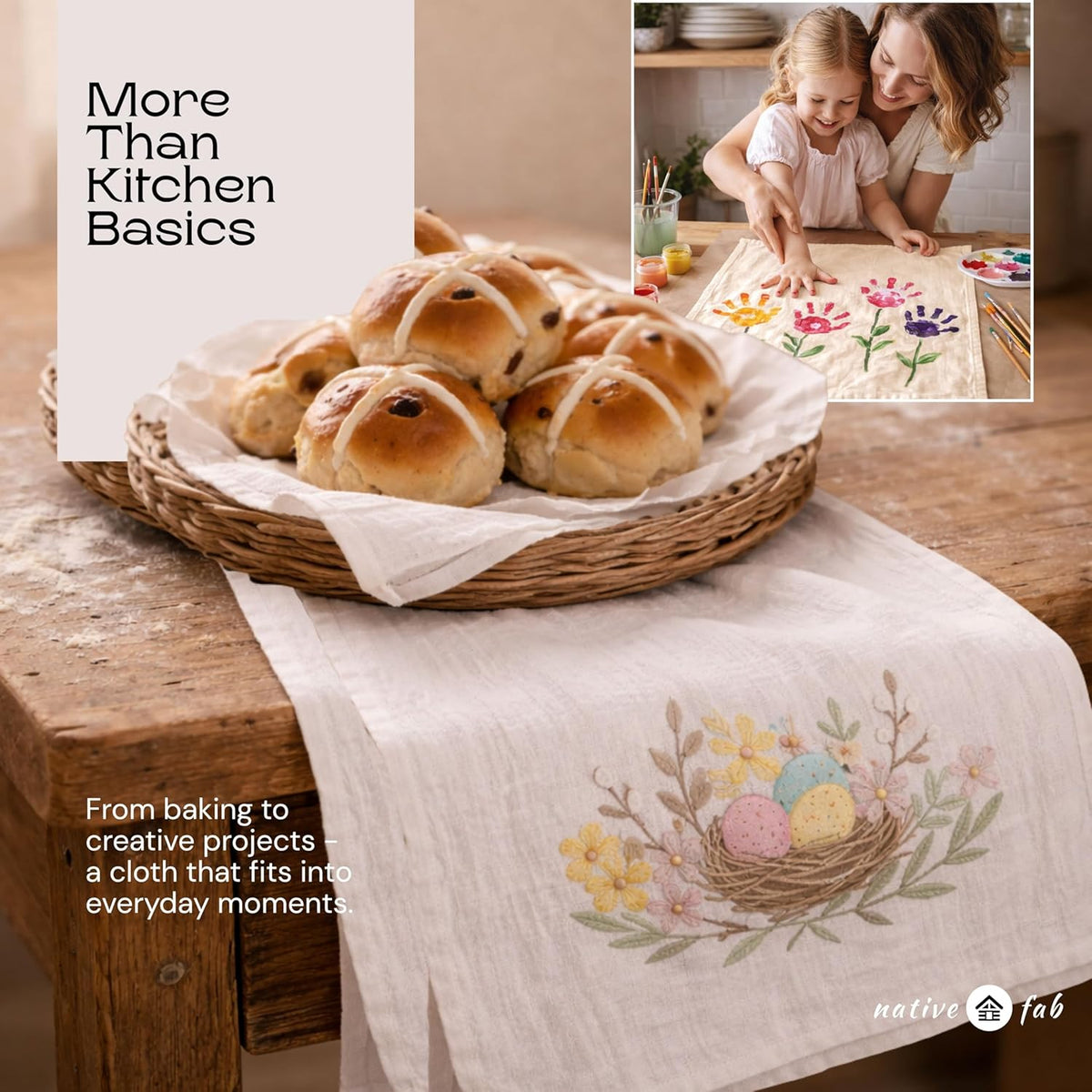 Native Fab Flour Sack Towels 24 Pack, 100% Cotton [18x28 Inches] Highly Absorbent, Premium Quality Cloth, Machine