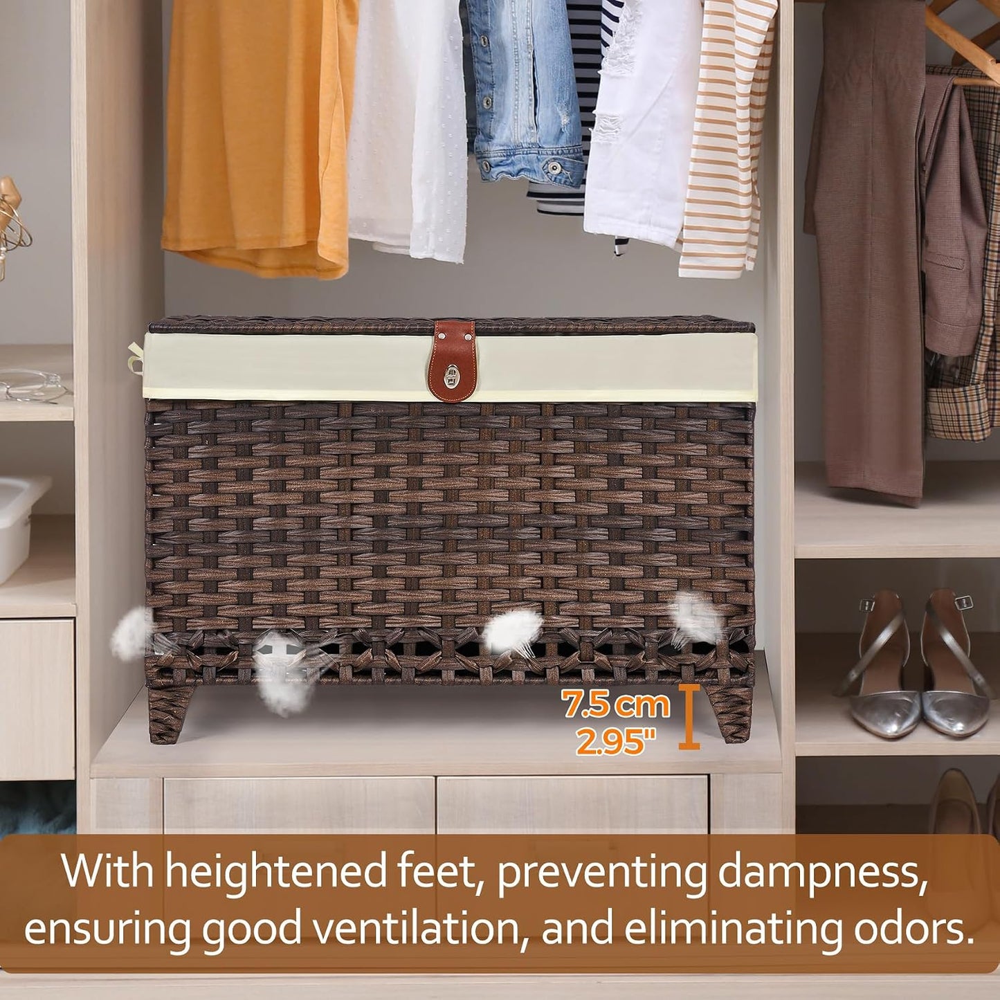 Rattan Shelf Basket / 160L / Brown