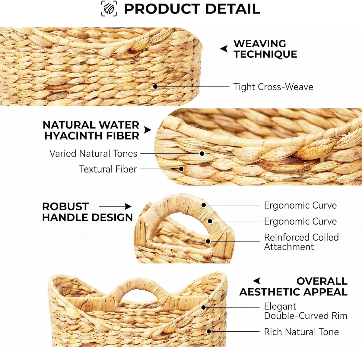 Magazines Holder - Wicker Magazine Rack, Handwoven Magazine Holders for Bathroom, Magazine Organizer for Books