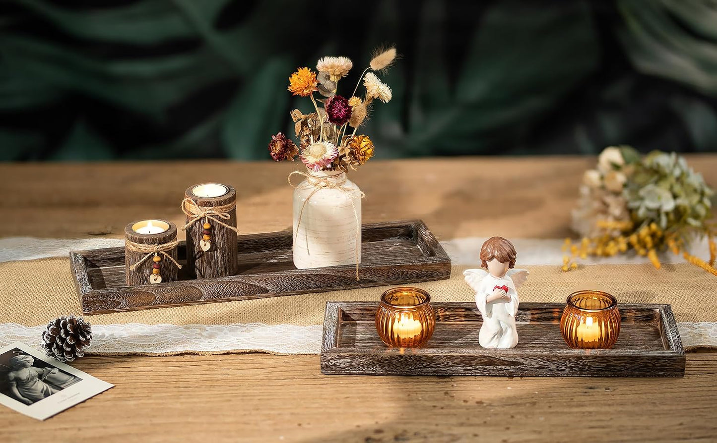 Farmhouse Small Trays / Brown / 17 Inch