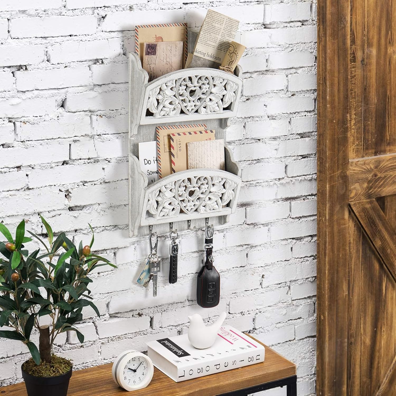 Wooden Hanging Organizer / Rustic