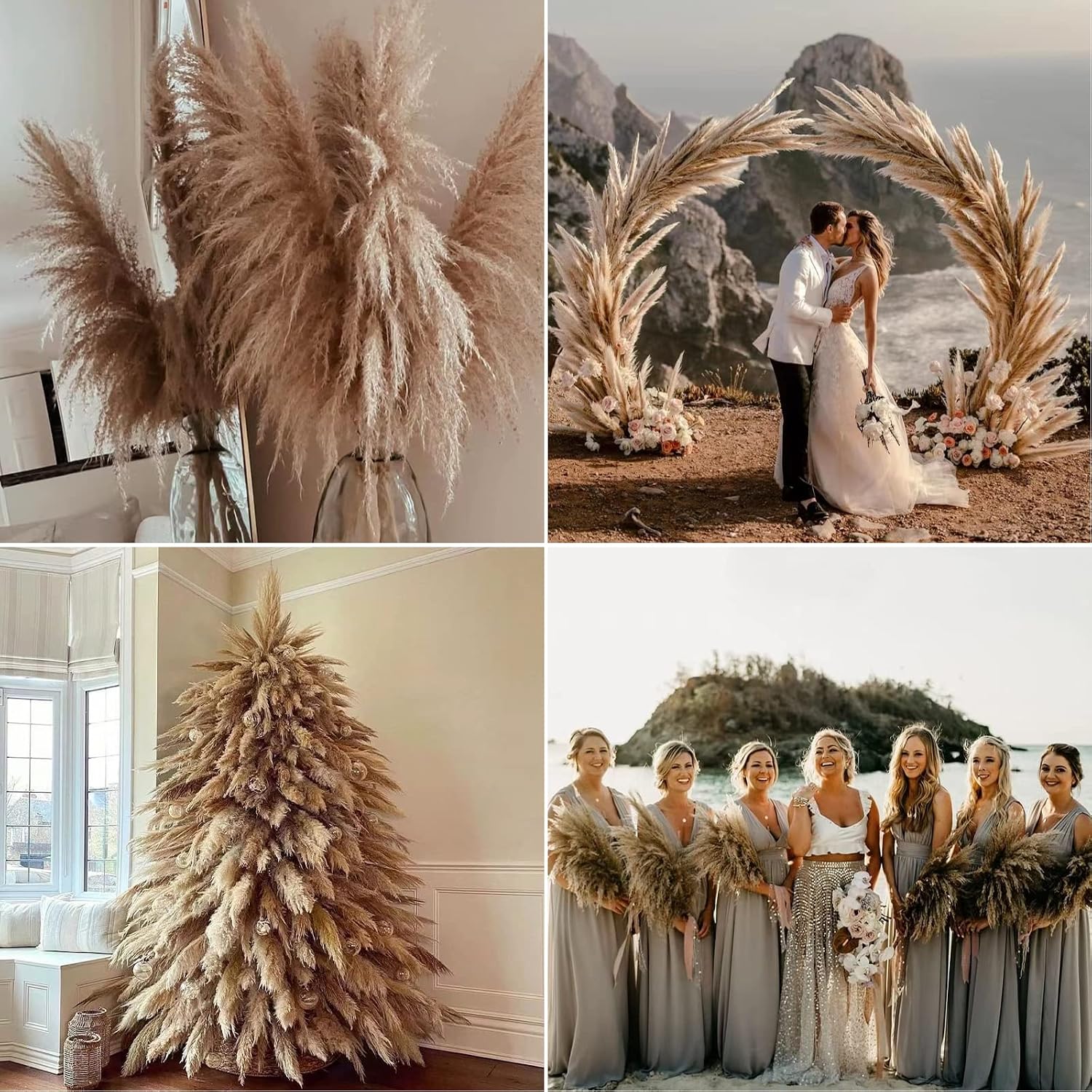 Large Pampas Grass for Floor Vase / /48inch / 4 ft / Set of 9