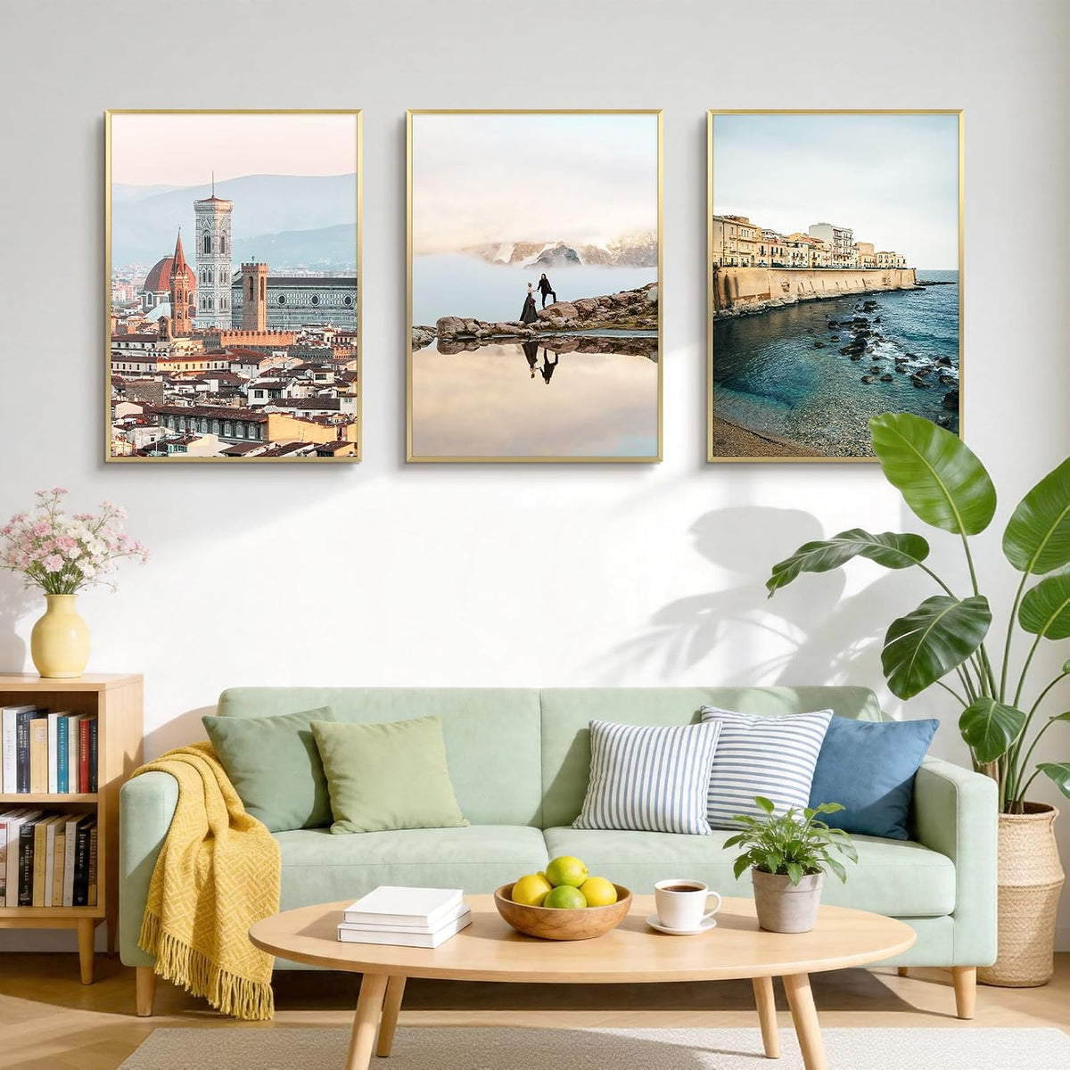Golden State Art 19.7x27.6 Aluminum Puzzle Frame Acrylic Front Gold | 50x70cm Picture Frame for 1000 Pieces Puzzles