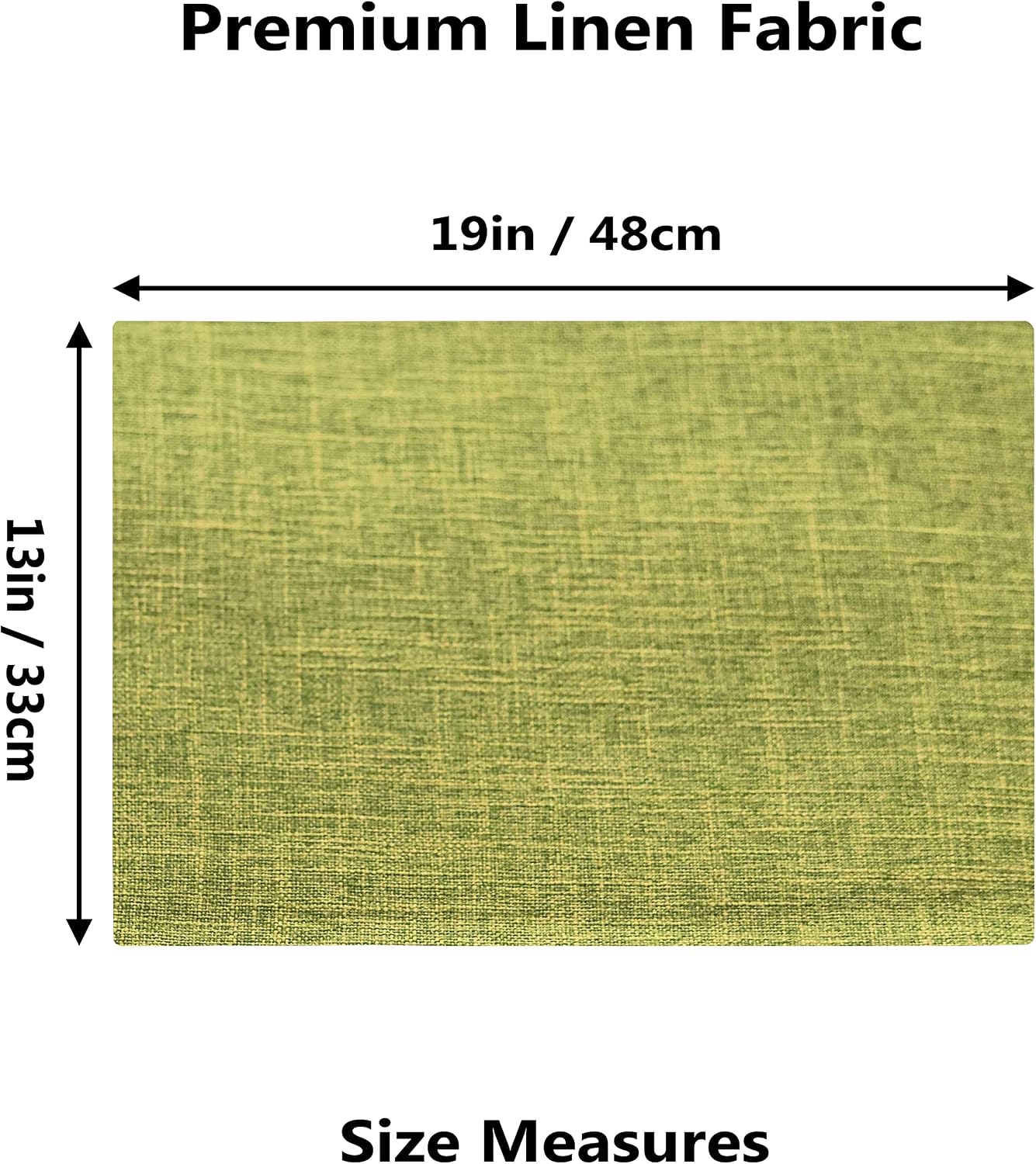 Home Brilliant Green Placemats Set of 8 Washable Place Mats Linen Placemats Heat Resistant Table Mats for Wooden Table