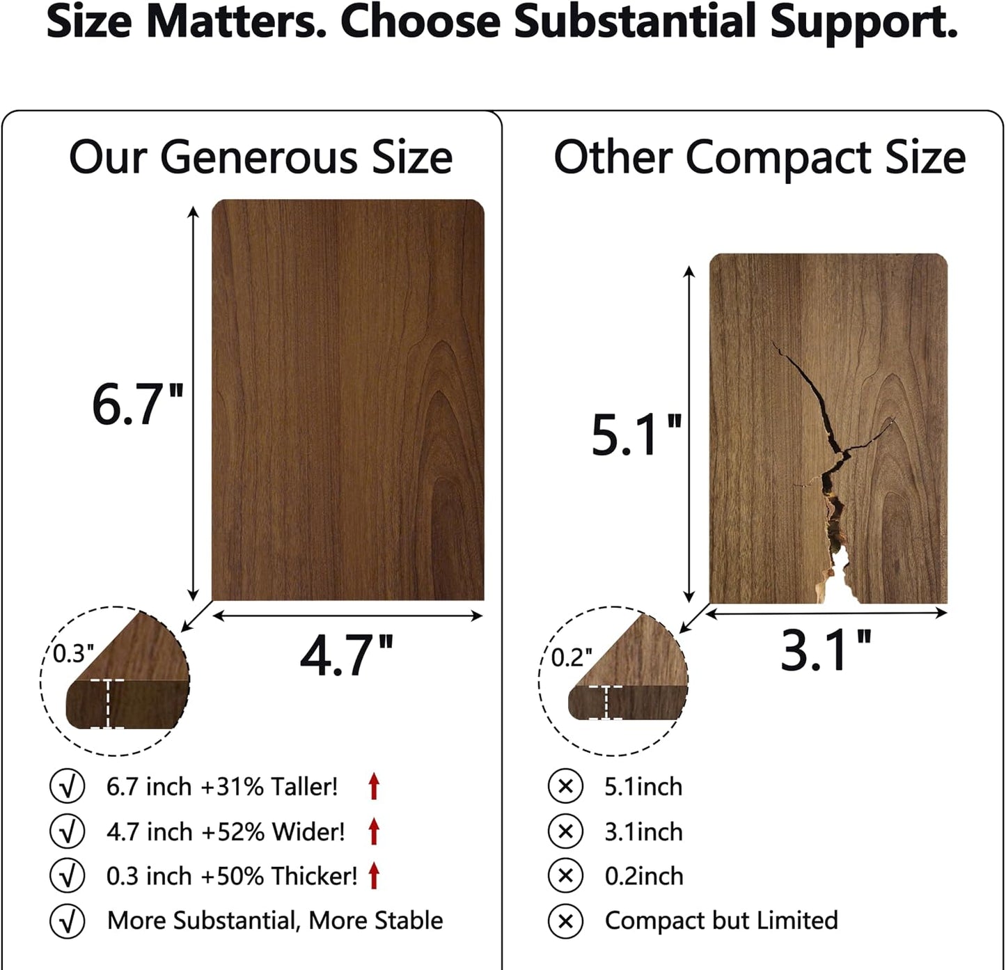 Walnut Wood Book Ends / 1 Pairs-square