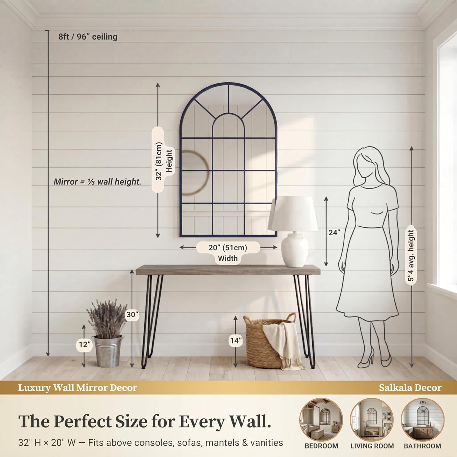 Farmhouse Arch Window Pane / Navy Blue / Ral 5003 Sapphire Blue / 32"L x 20"W / 32 x 20