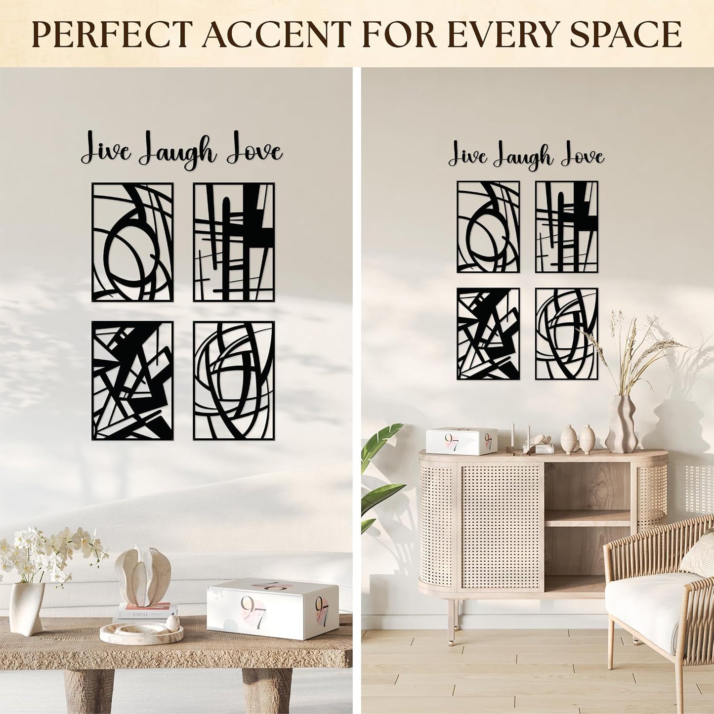 Black Metal Wall Art / Black Abstract