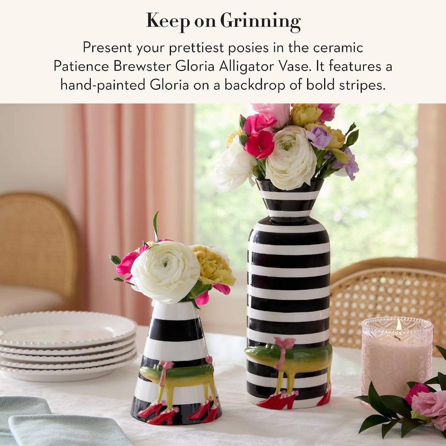 Decorative Ceramic Vase / Patience Brewster Gloria Alligator Vase