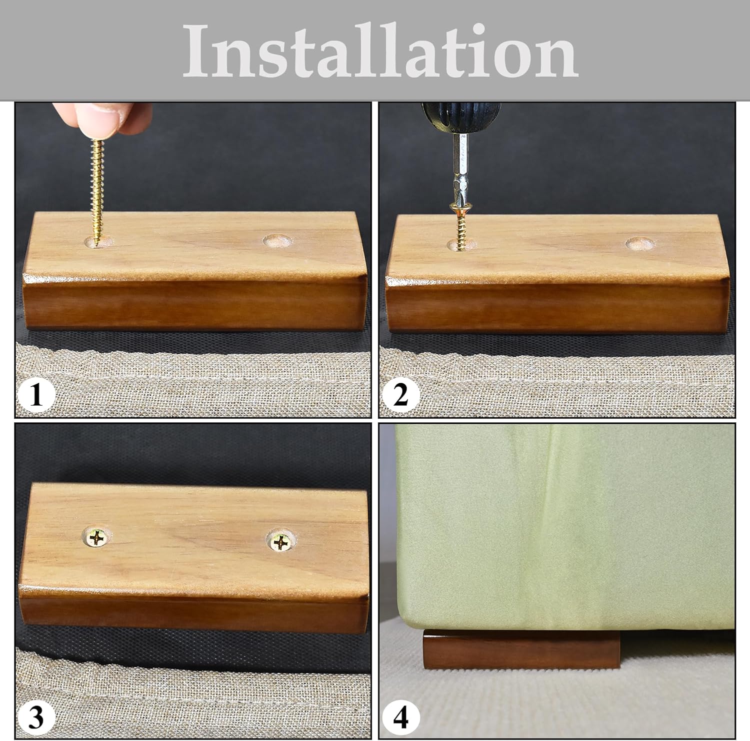 Wood Furniture Risers / 1 Inch Square