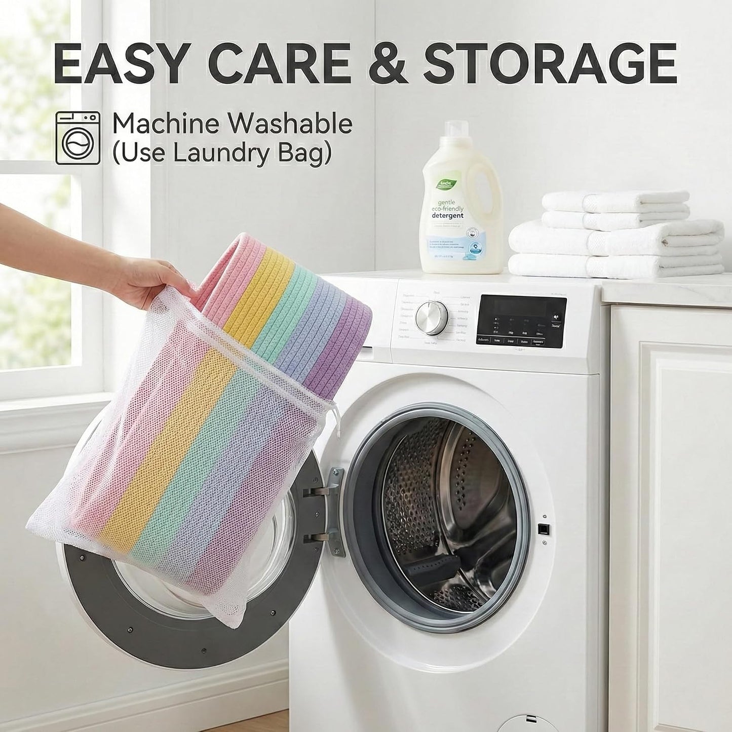 Extra Large Blanket Basket / Rainbow / 65L