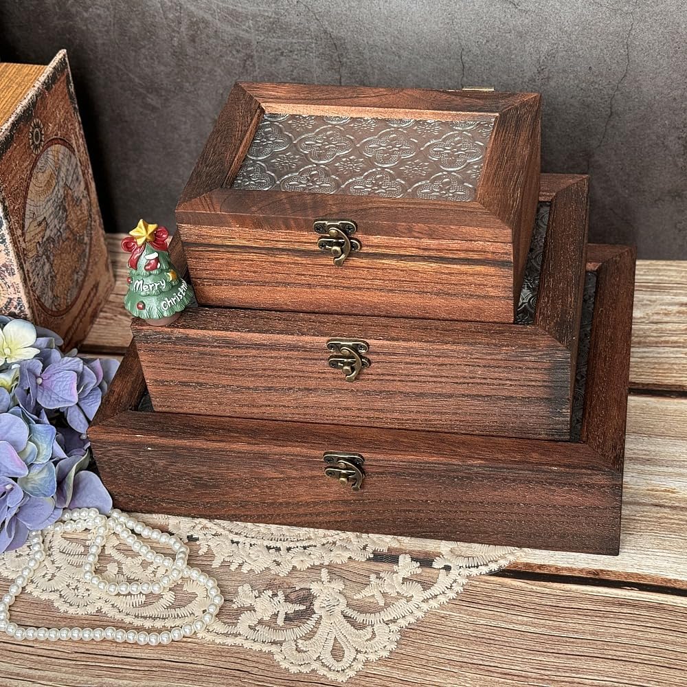 Vintage Wooden Storage Box / Small