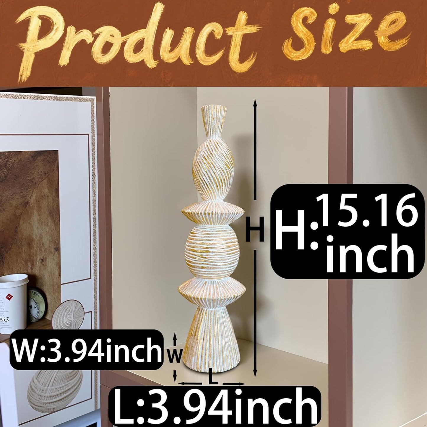 Coffee Table Statues / 15.16"golden