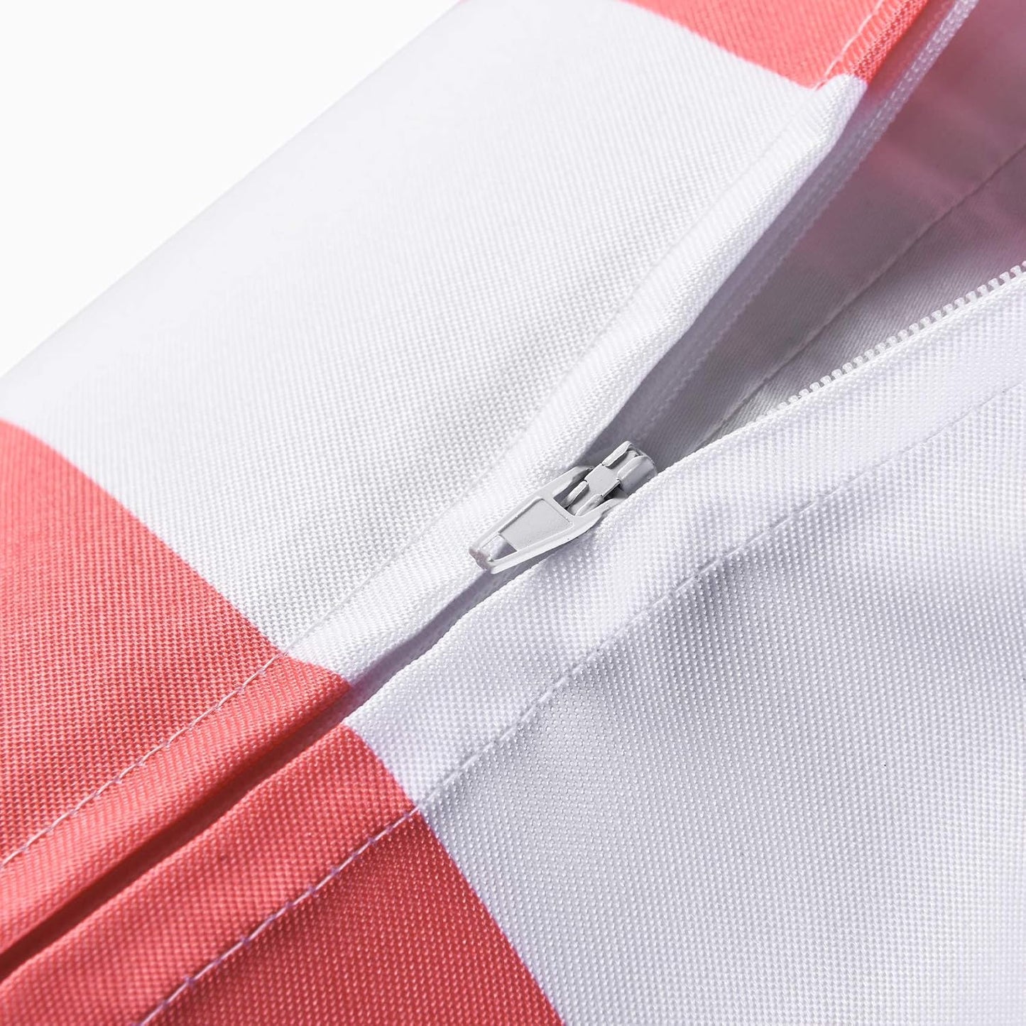 Western Home Decorative Outdoor Solid Waterproof Striped Throw Pillow / Pink / 18 x 18 / Set of 2