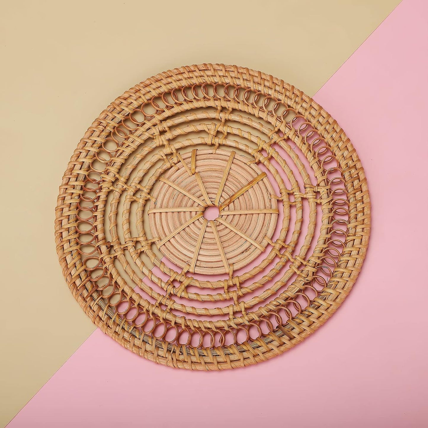 Boho Wall Basket Decor Set / 13 Inch