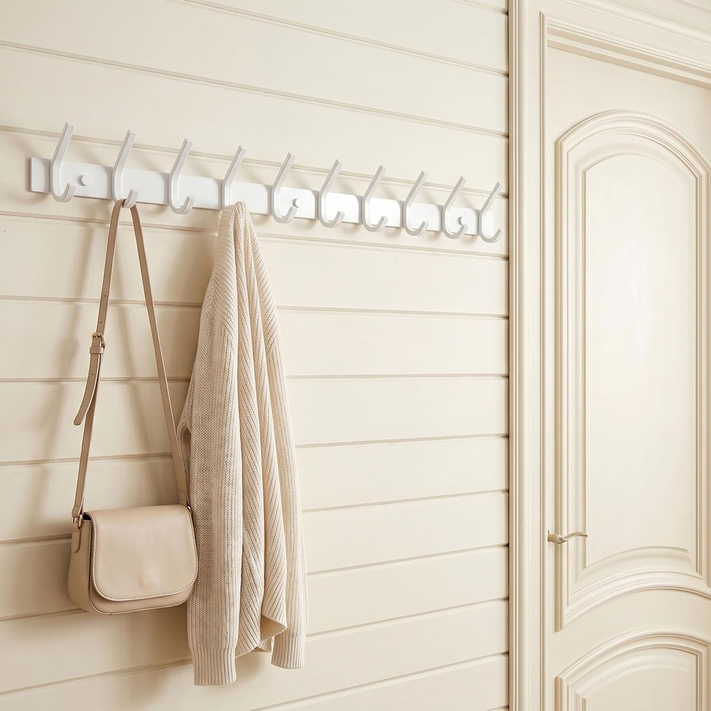 WEBI Coat Rack Wall Mounted,10 Hooks,30" Long Coat Hooks Wall Mount,Coat Hanger Wall,Hook Rack,Jacket Hooks for Hanging