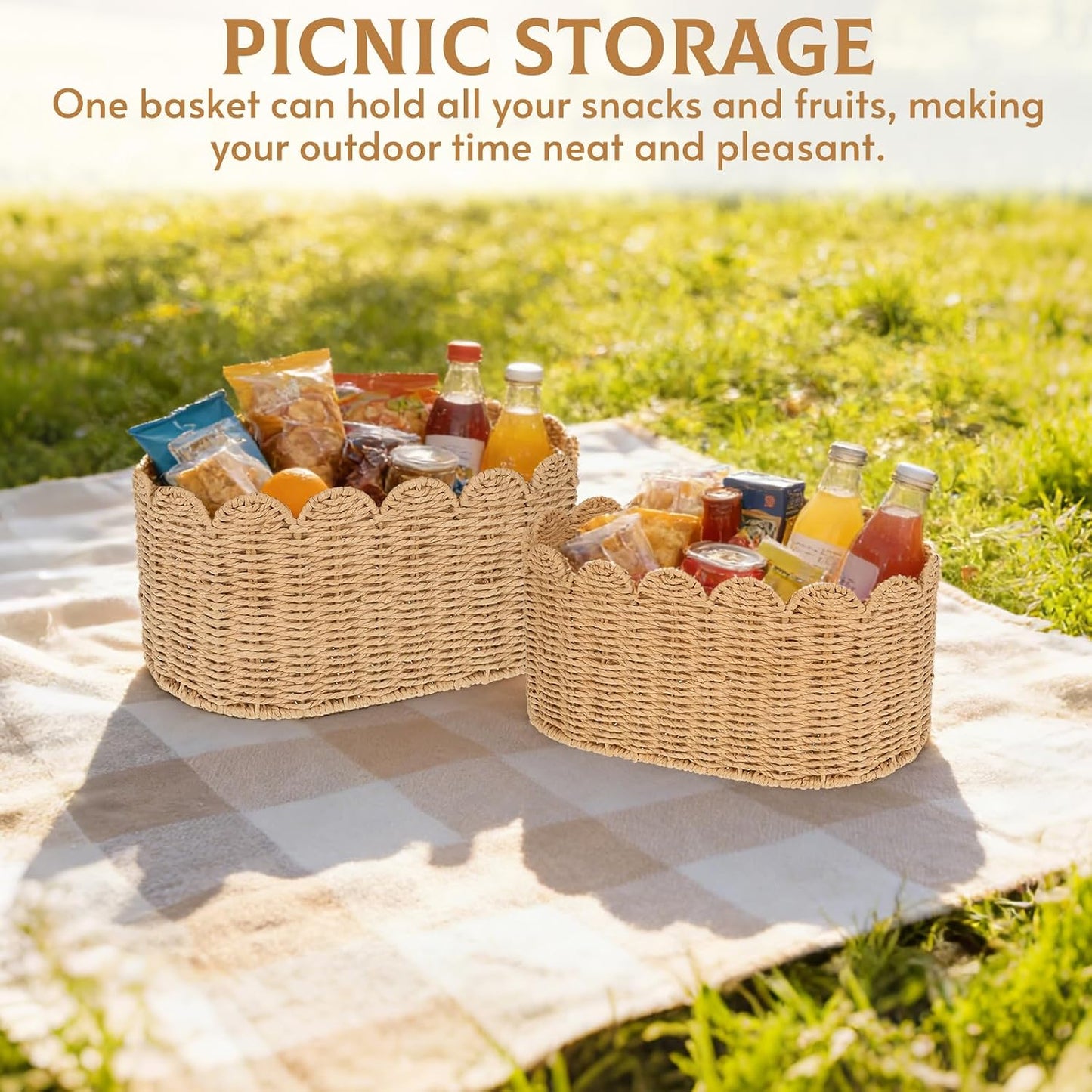 Scalloped Basket Set / Set of 2