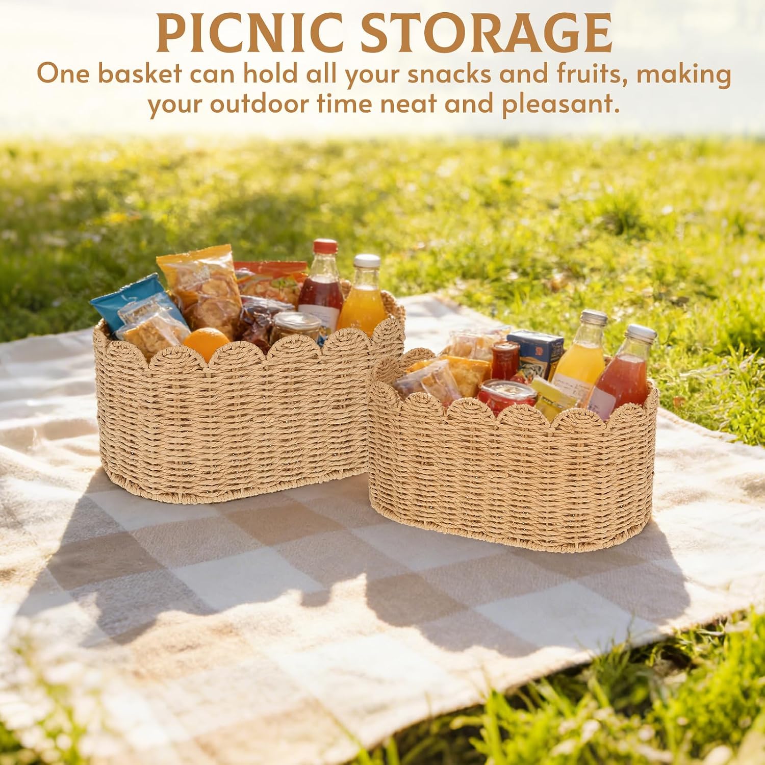 Scalloped Basket Set / Set of 2