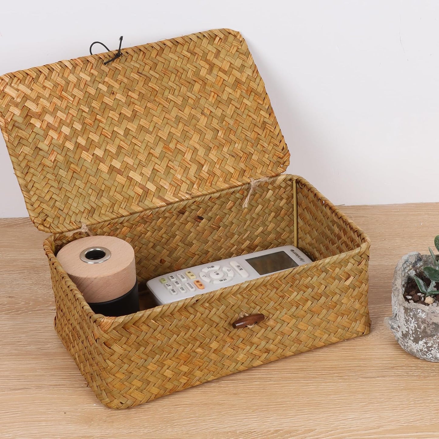 FEIALNDUO Wicker Shelf Baskets / Small / Natural