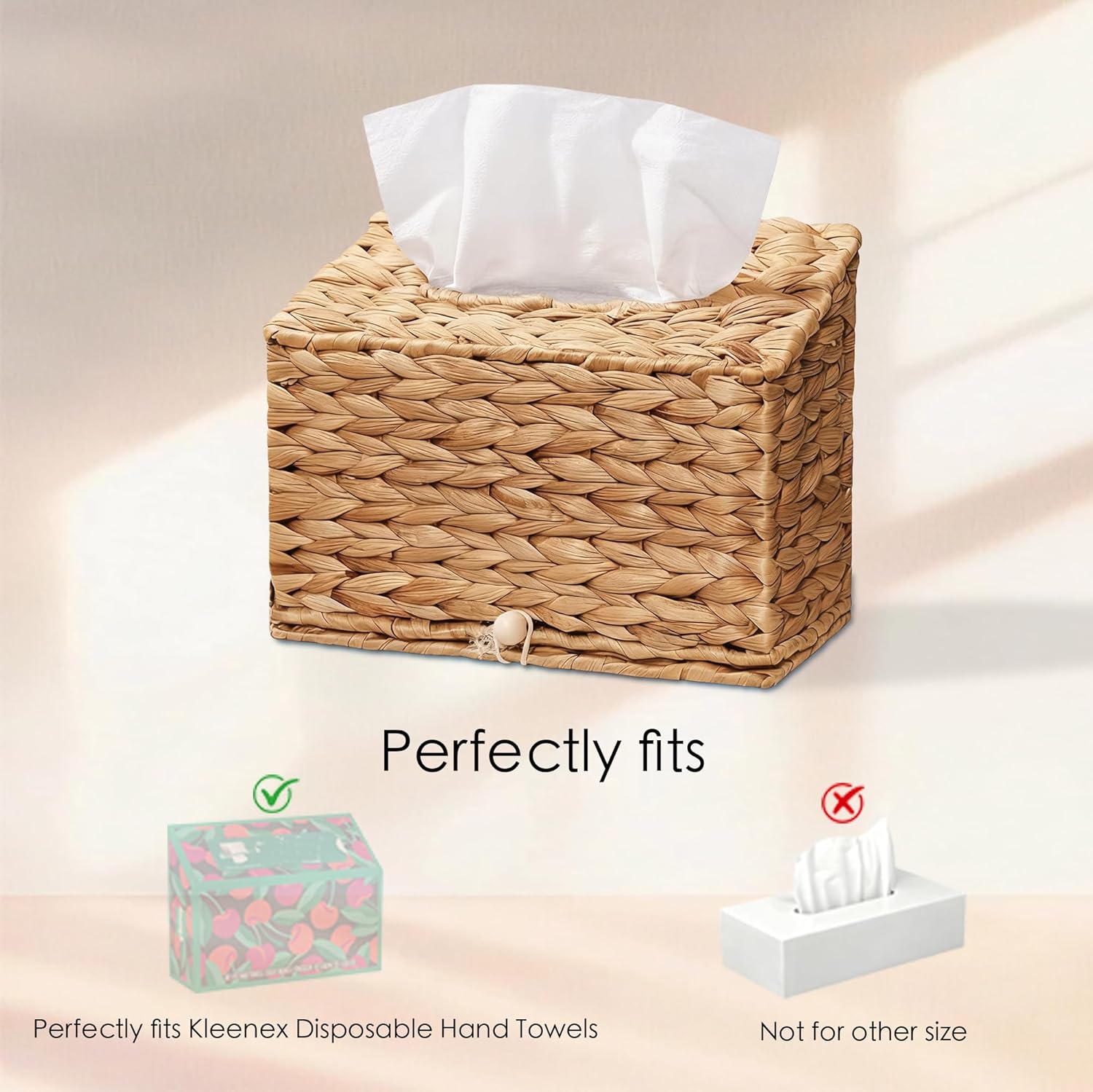 Handwoven Towel Holder / Water Hyacinth / Single