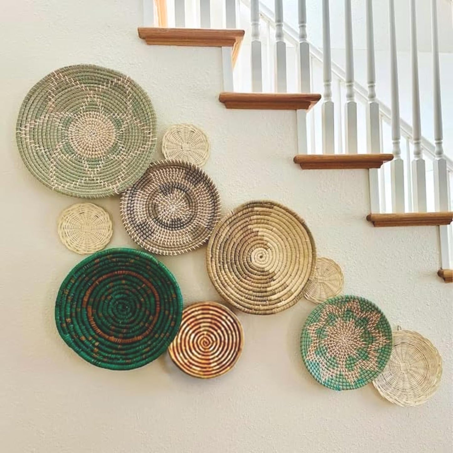 Boho Baskets / Wicker Basket Wall Decor / Natural