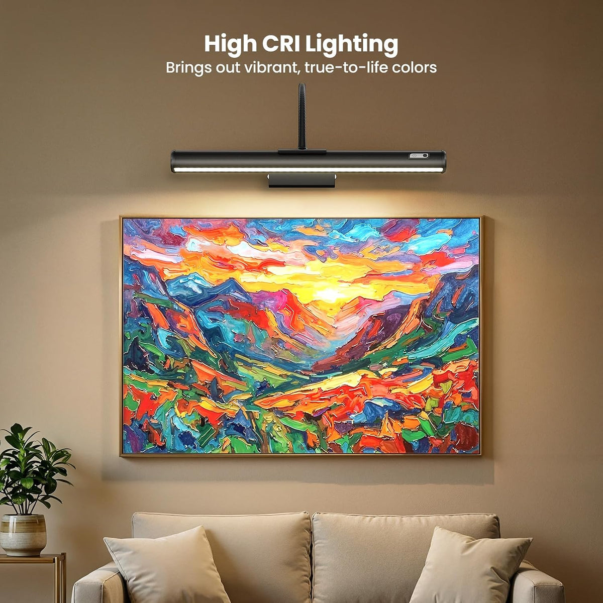 iMaihom Picture Lights for Wall Battery Operated, 15.3" Rechargeable Picture Light with Remote, Magnetic Cordless Art