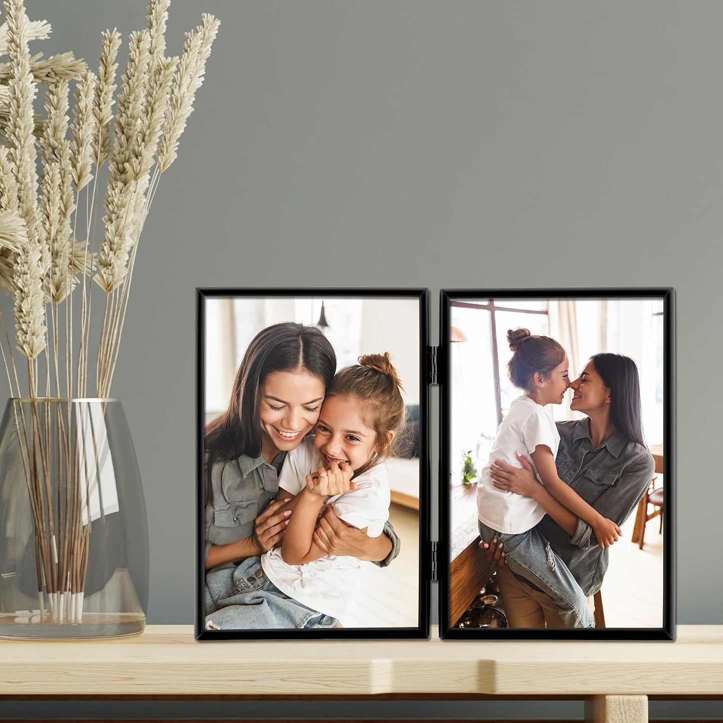 Lawrence Frames Metal Frame, Simply, Black, 4x6 Double
