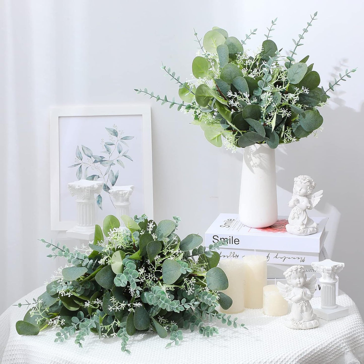 Artificial Eucalyptus Stems / Green / Set of 200