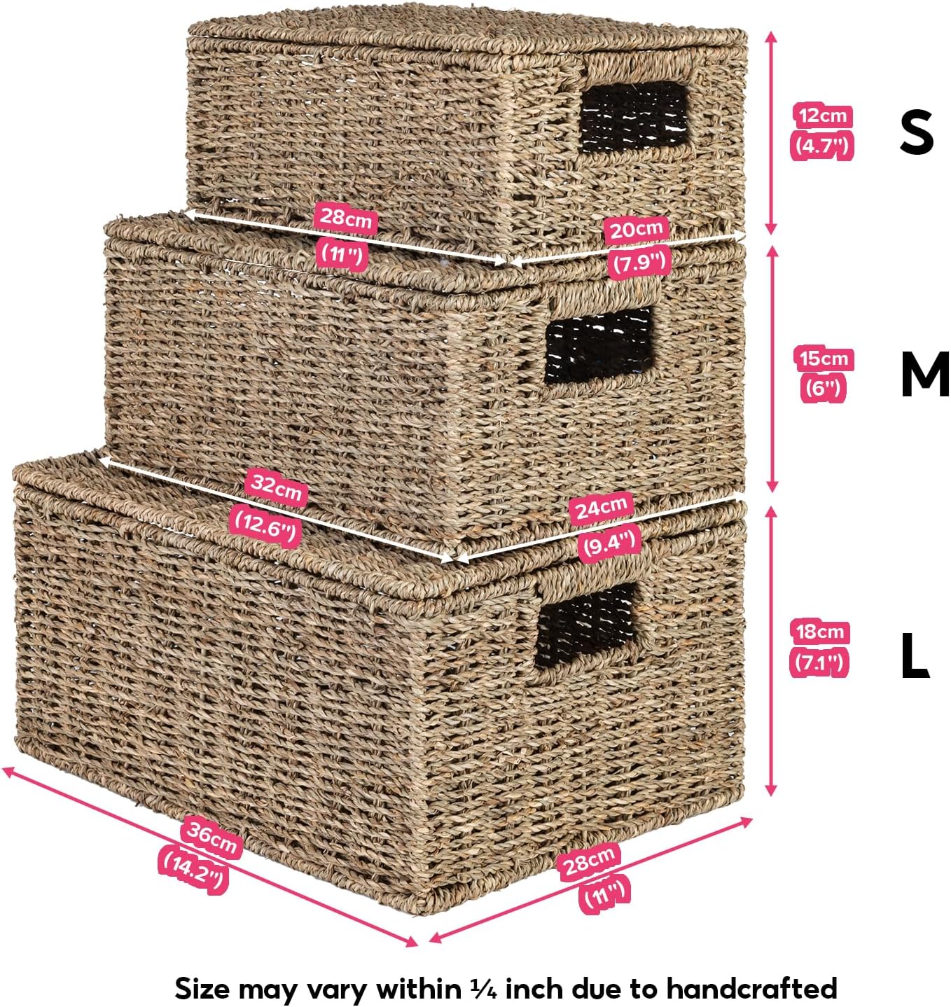 Wicker Storage Baskets / Sea Grass