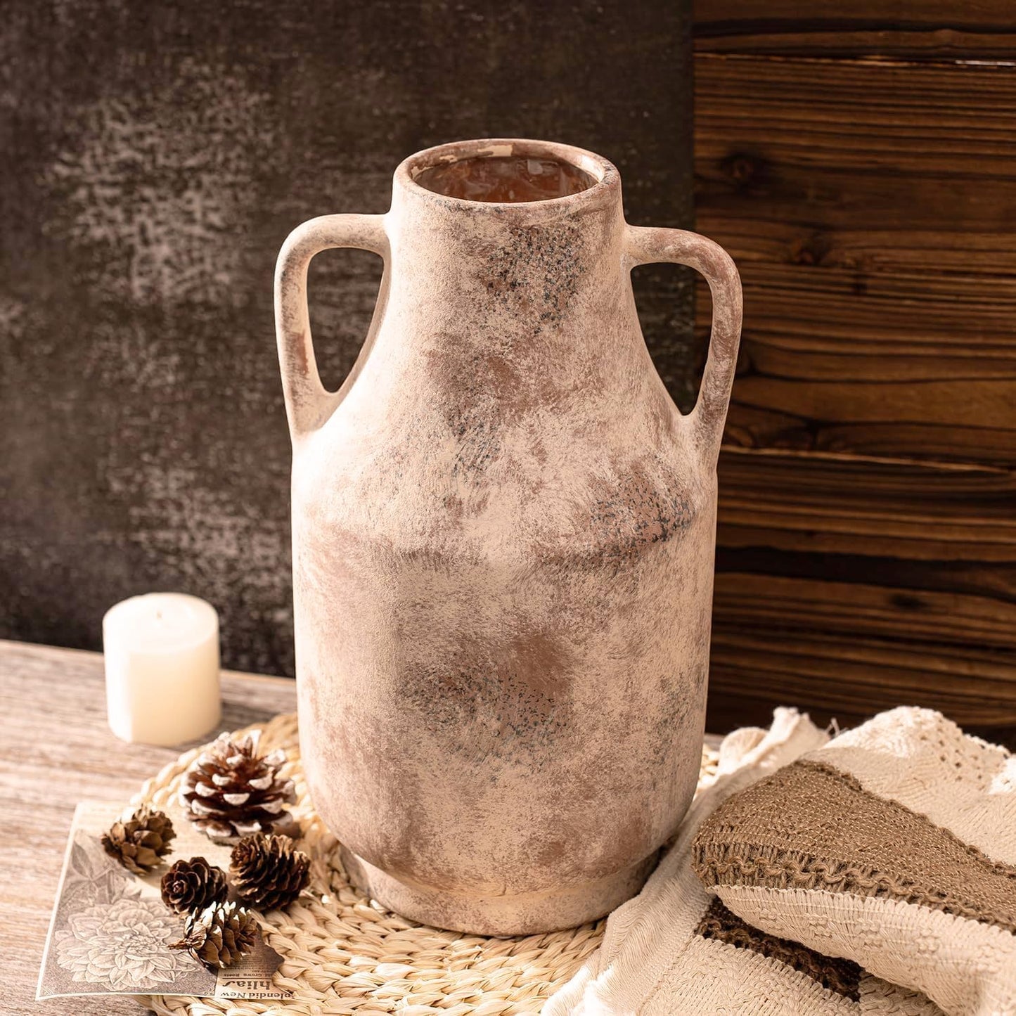 Rustic Farmhouse Vase / 005-terracotta