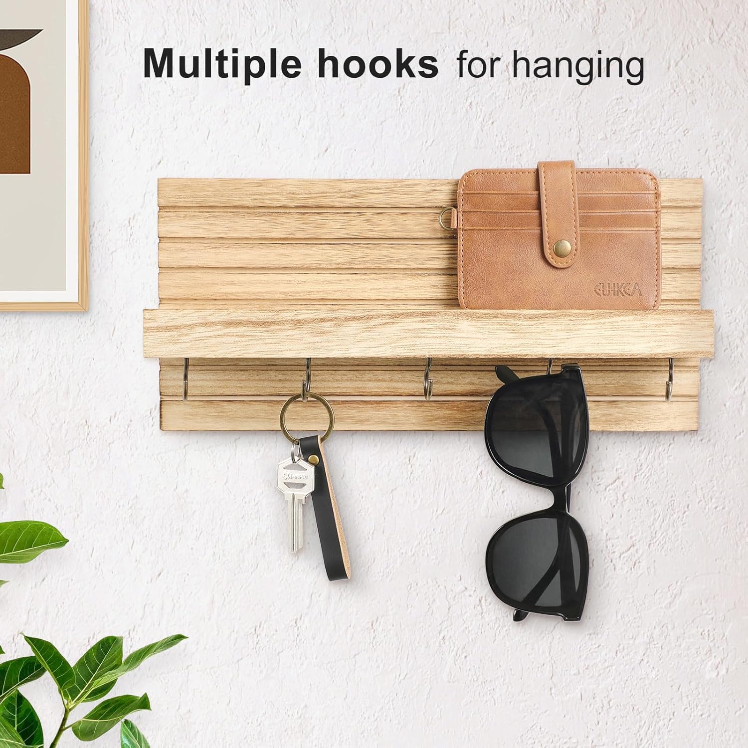Hooks Holds Leashes / Wood / Medium