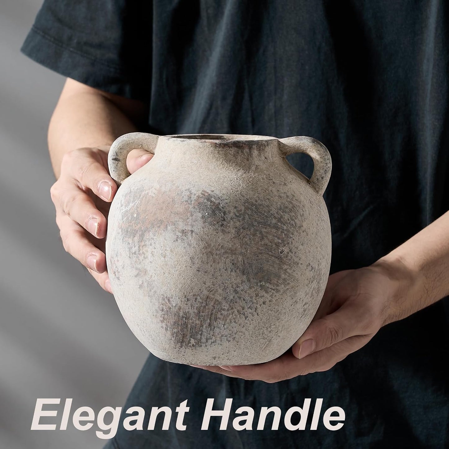 Antique Ceramic Vase / Gray-5.8 / 5.8 Inch