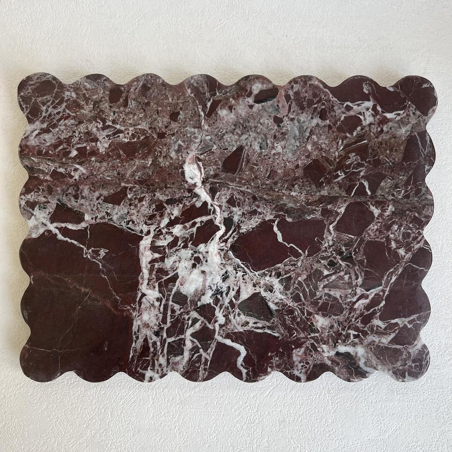 Scalloped Marble Tray / Rosa Levanto / Natural / 10.8 x 8